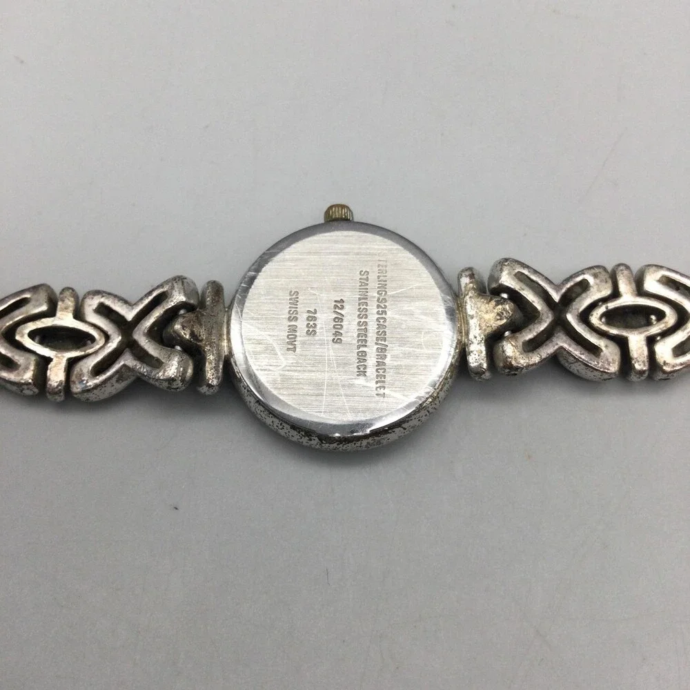 Vintage Anne Klein Womens Watch 22mm Sterling Silver 925 New Battery 5.25